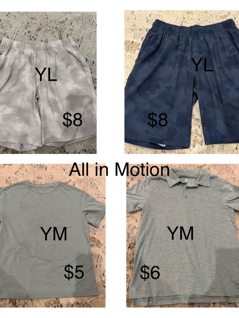 Boy’s All in Motion Shirts and Shorts lot